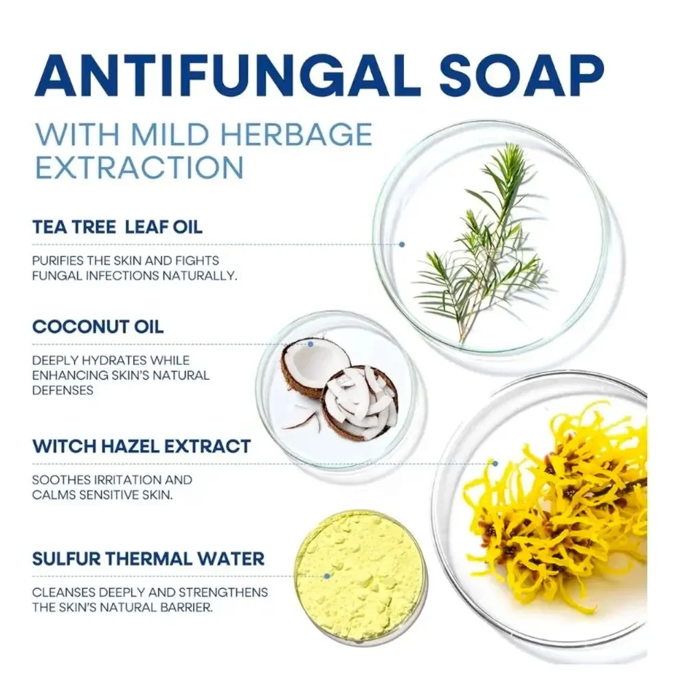 Hermon Antifungal Soap with Tea Tree Oil: Antifungal Bar Soothing Care & Relief